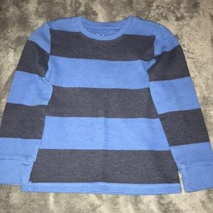 Blue striped long sleeve shirt